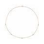 Sapphire Row Lab-Grown Diamond Station Necklace - Rose Gold, 5-Station (1/4 ctw)