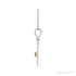 Sapphire Row Natural Cabochon Starburst Necklace - Citrine, White Gold (view 2)