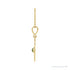 Sapphire Row Natural Cabochon Starburst Necklace - Peridot, Yellow Gold (view 2)