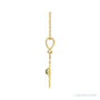 Sapphire Row Natural Cabochon Starburst Necklace - Peridot, Yellow Gold (view 2)