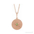 Sapphire Row Natural Cabochon Starburst Necklace - Peridot, Rose Gold