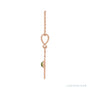 Sapphire Row Natural Cabochon Starburst Necklace - Peridot, Rose Gold (view 2)