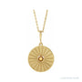Sapphire Row Natural Cabochon Starburst Necklace - Citrine, Yellow Gold