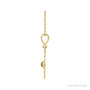Sapphire Row Natural Cabochon Starburst Necklace - Citrine, Yellow Gold (view 2)