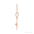Sapphire Row Natural Cabochon Starburst Necklace - Pink Coral, Rose Gold (view 2)