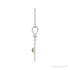 Sapphire Row Natural Cabochon Starburst Necklace - Peridot, Platinum (view 2)