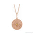 Sapphire Row Natural Cabochon Starburst Necklace - Citrine, Rose Gold