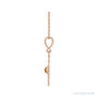 Sapphire Row Natural Cabochon Starburst Necklace - Citrine, Rose Gold (view 2)
