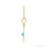 Sapphire Row Natural Cabochon Starburst Necklace - Turquoise, Yellow Gold (view 2)