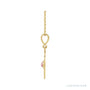 Sapphire Row Natural Cabochon Starburst Necklace - Rhodolite Garnet, Yellow Gold (view 2)