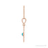 Sapphire Row Natural Cabochon Starburst Necklace - Turquoise, Rose Gold (view 2)