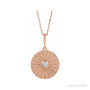 Sapphire Row Natural Cabochon Starburst Necklace - Ethiopian Opal, Rose Gold