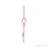 Sapphire Row Natural Cabochon Starburst Necklace - Rhodolite Garnet, Rose Gold (view 2)