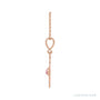 Sapphire Row Natural Cabochon Starburst Necklace - Rhodolite Garnet, Rose Gold (view 2)