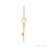 Sapphire Row Natural Cabochon Starburst Necklace - Pink Coral, Yellow Gold (view 2)