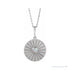 Sapphire Row Natural Cabochon Starburst Necklace - Ethiopian Opal, White Gold