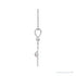 Sapphire Row Natural Cabochon Starburst Necklace - Ethiopian Opal, White Gold (view 2)