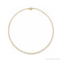 Sapphire Row Natural Diamond Graduated Bezel Tennis Necklace - Yellow Gold