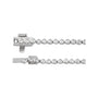 Sapphire Row Natural Diamond Graduated Bezel Tennis Necklace - White Gold (view 2)