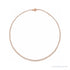 Sapphire Row Natural Diamond Graduated Bezel Tennis Necklace - Rose Gold