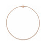 Sapphire Row Natural Diamond Graduated Bezel Tennis Necklace - Rose Gold