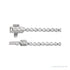 Sapphire Row Lab-Grown Diamond Graduated Bezel Tennis Necklace - White Gold (view 2)