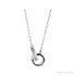Sapphire Row Natural Diamond Pavé Interlocking Circles Necklace - White Gold