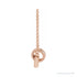 Sapphire Row Natural Diamond Pavé Interlocking Circles Necklace - Rose Gold (view 2)