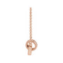 Sapphire Row Natural Diamond Pavé Interlocking Circles Necklace - Rose Gold (view 2)