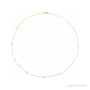 Sapphire Row Mini Pearl Station Necklace - Yellow Gold
