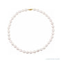 Sapphire Row Cultured Raw Shaped Pearl Necklace - 8-9mm