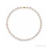 Sapphire Row Cultured Raw Shaped Pearl Necklace - 11-12mm