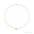 Sapphire Row Natural Diamond Toggle Necklace - Rose Gold