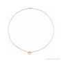 Sapphire Row Natural Diamond Toggle Necklace - Rose Gold