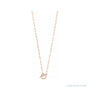 Sapphire Row Natural Diamond Toggle Necklace - Rose Gold (view 4)