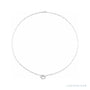 Sapphire Row Natural Diamond Toggle Necklace - White Gold
