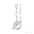 Sapphire Row Natural Diamond Toggle Necklace - White Gold (view 2)
