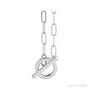 Sapphire Row Natural Diamond Toggle Necklace - White Gold (view 2)