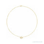 Sapphire Row Natural Diamond Toggle Necklace - Yellow Gold