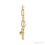 Sapphire Row Natural Diamond Toggle Necklace - Yellow Gold (view 3)