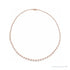 Sapphire Row Lab-Grown Diamond Graduated Bezel Line Necklace - Rose Gold