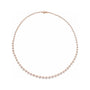 Sapphire Row Lab-Grown Diamond Graduated Bezel Line Necklace - Rose Gold