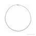Sapphire Row Lab-Grown Diamond Graduated Bezel Line Necklace - White Gold