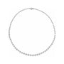 Sapphire Row Lab-Grown Diamond Graduated Bezel Line Necklace - White Gold