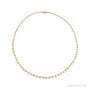 Sapphire Row Lab-Grown Diamond Graduated Bezel Line Necklace - Yellow Gold