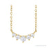 Sapphire Row Lab-Grown Diamond Graduated Martini Necklace - Yellow Gold