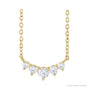 Sapphire Row Lab-Grown Diamond Graduated Martini Necklace - Yellow Gold