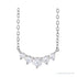 Sapphire Row Lab-Grown Diamond Graduated Martini Necklace - White Gold
