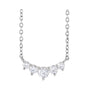 Sapphire Row Lab-Grown Diamond Graduated Martini Necklace - White Gold