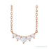 Sapphire Row Lab-Grown Diamond Graduated Martini Necklace - Rose Gold